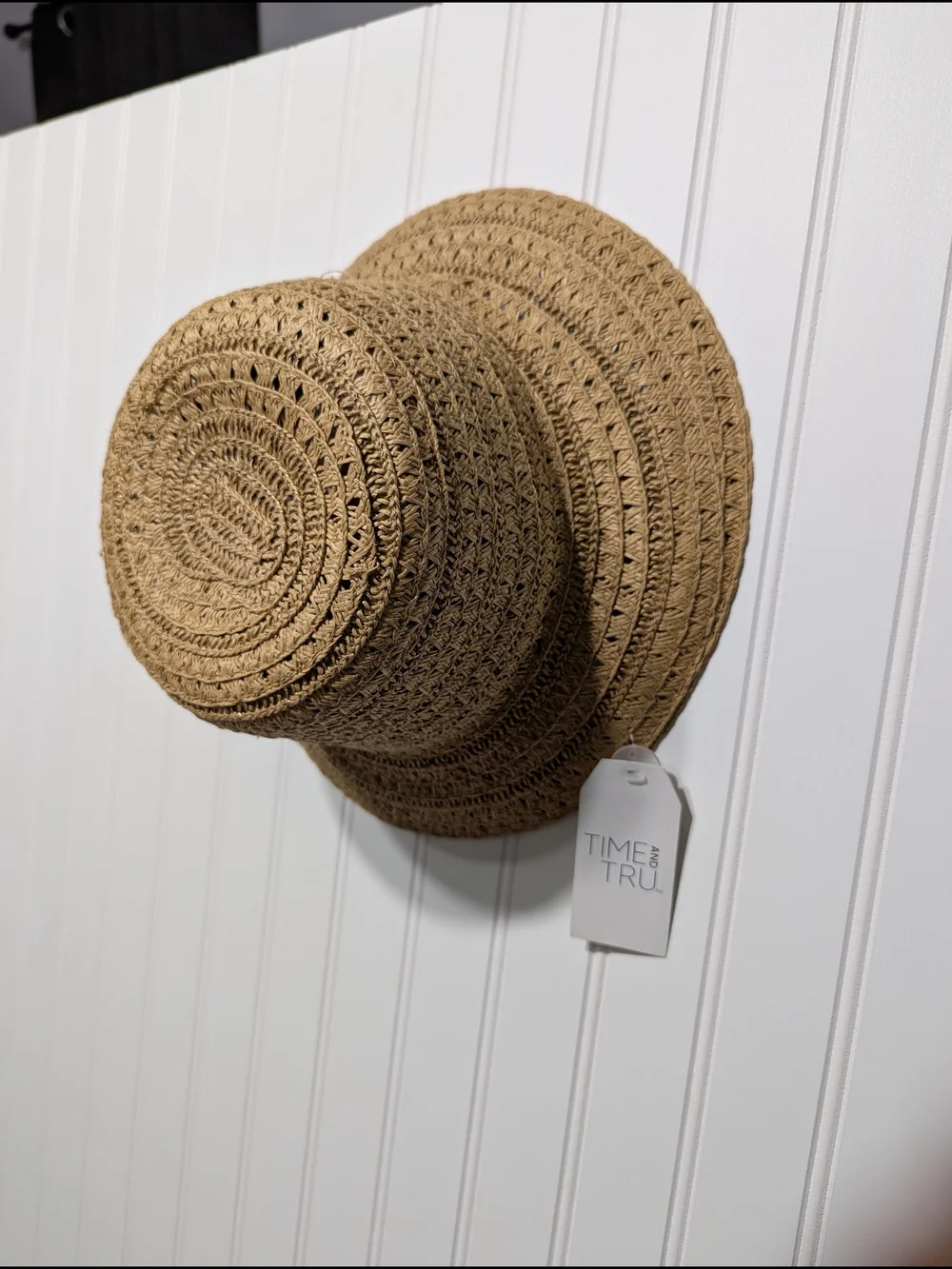 Time and Tru Woven Straw Sun Hat - Tan